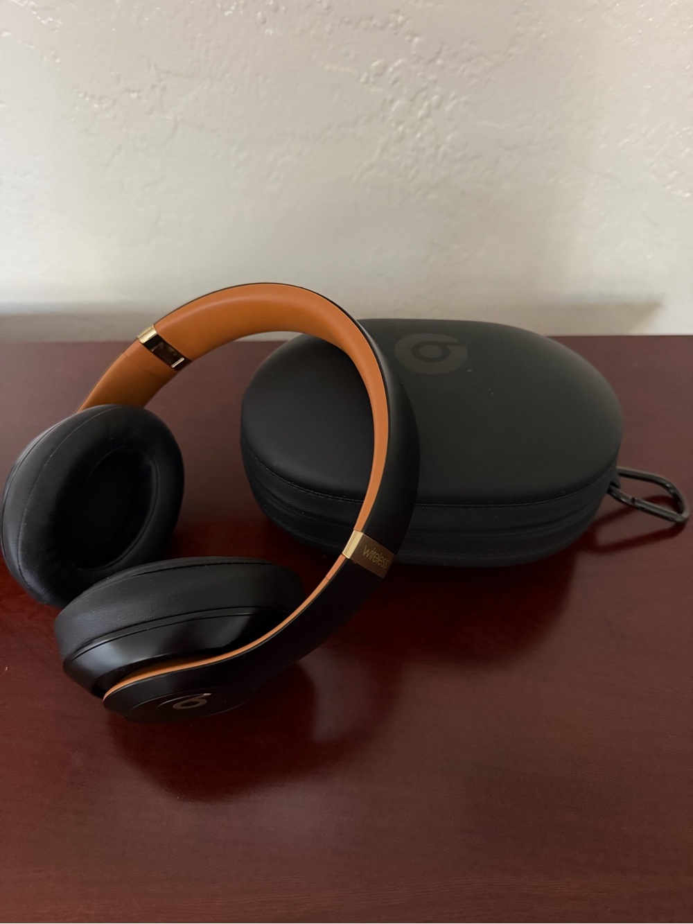 Beats Studio3 Wireless Headphones - Black with Tan Accents